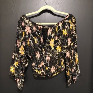 Free People bell sleeved top